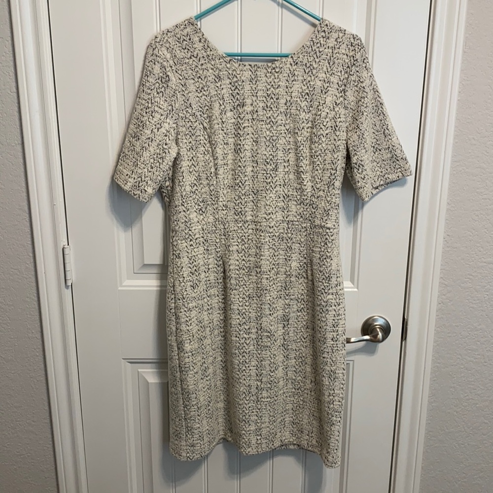 Cream Knit Pencil Dress